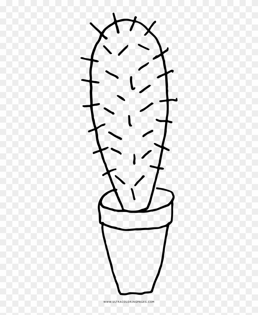 Cactus Coloring Page - Sketch Clipart #5317537