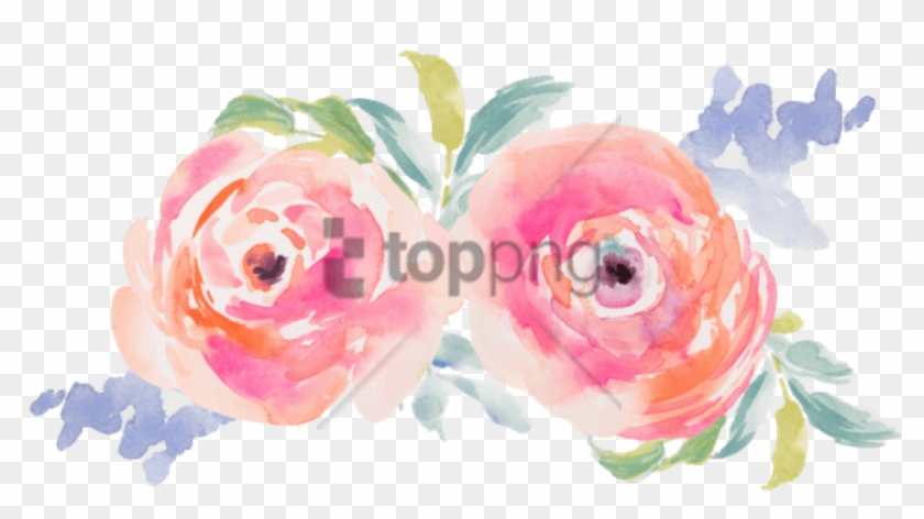 Free Png Pink Watercolor Flower Mousepad Png Image - Watercolor Paint Clipart