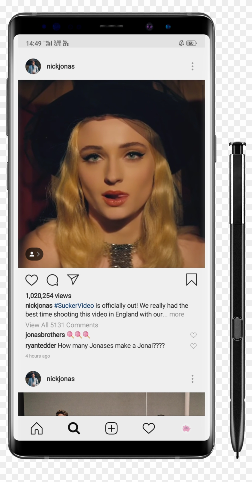 Nick Jonas Shared The Sucker Song On Her Instagram - Iphone Clipart #5318143