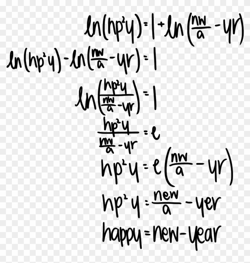 Happy = New Year - Happy New Year Math Clipart