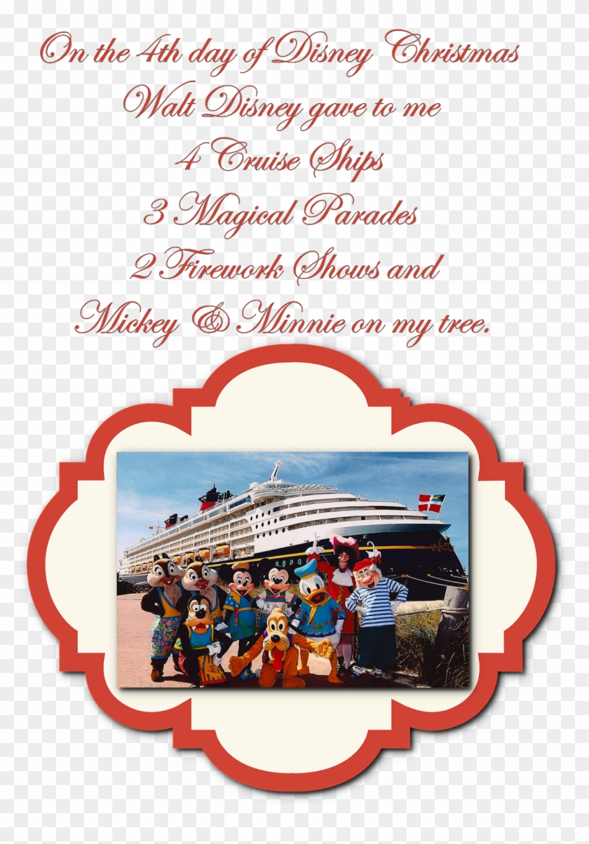 On The 4th Day Of Disney Christmas - Disney Cruise Line Clipart #5318445