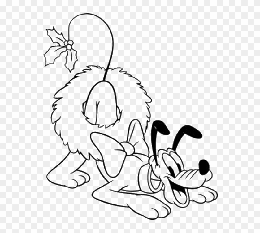 Pluto Christmas Coloring Pages Pluto Very Happy Christmas Clipart #5318778