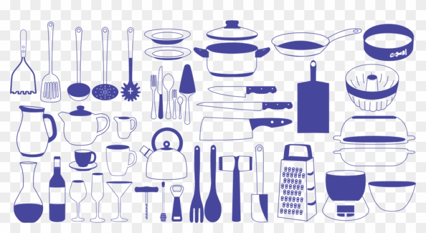 Kitchen The Device Cooking Baking Cups Ladle Pot - 卡通 廚具 Clipart