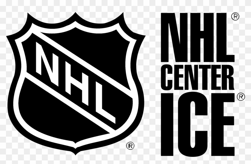 Nhl Center Ice Logo Black And White - Emblem Clipart #5318825
