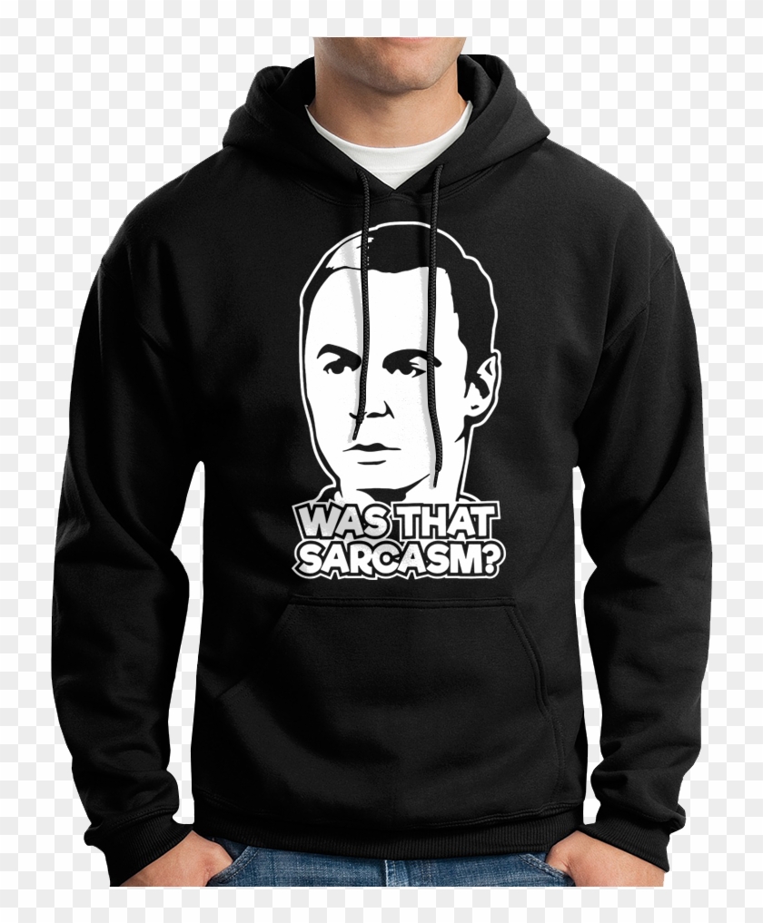 Big Bang Theory "was That Sarcasm" Sheldon Cooper T-shirt - Stranger Things Run Hoodie Black Clipart #5319478