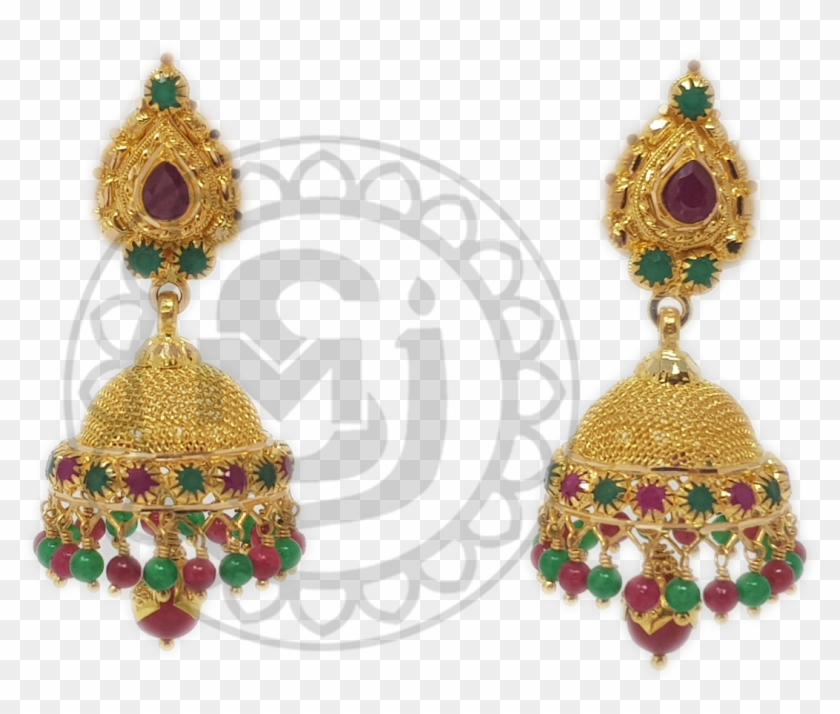 Gold Earrings- D08 - Earrings Clipart #5319872