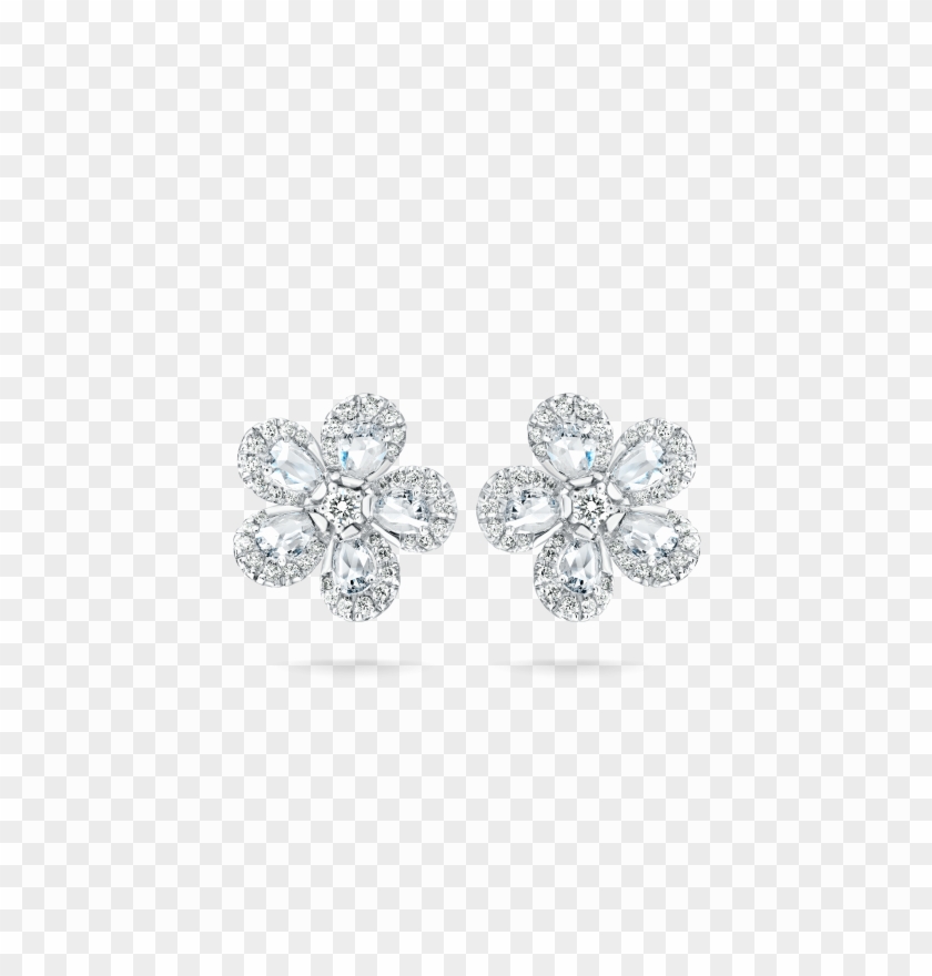 Ms 09 010 01 F1 Miss Daisy Earrings Large - Flower Stud Pear Cut Earrings Clipart #5319984