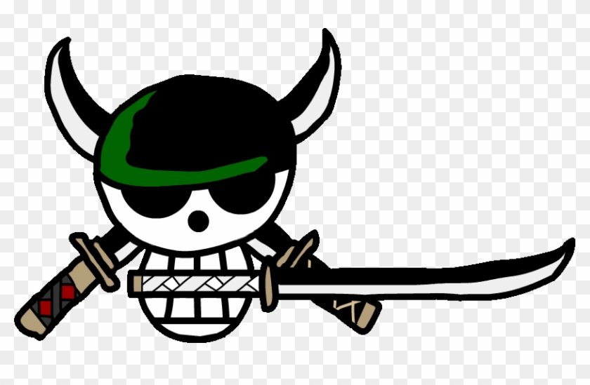 One Piece Logo Flag Zoro Download - Logo Zoro One Piece Clipart #5320211