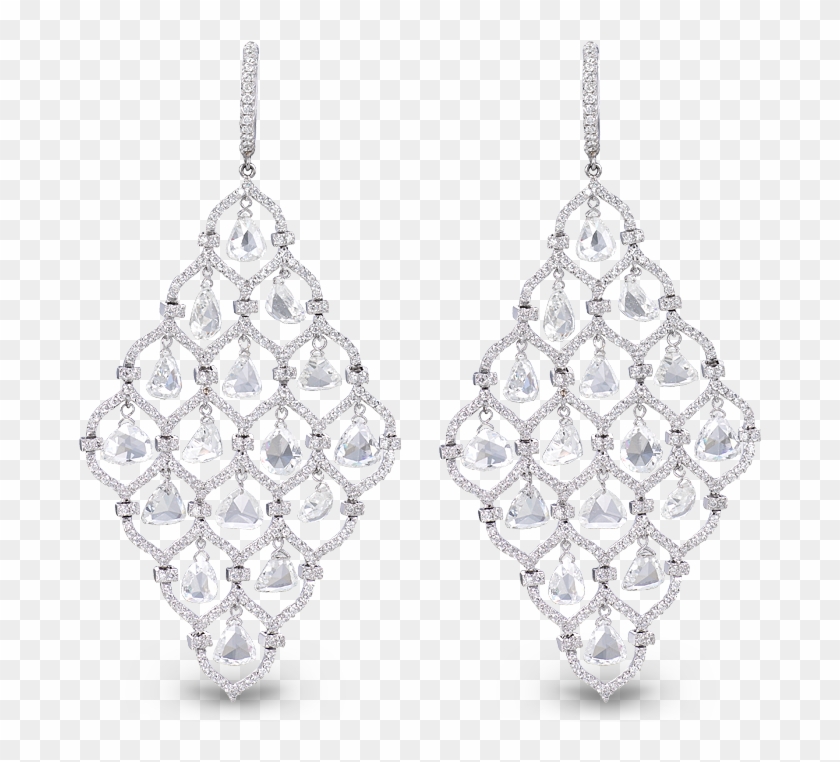 Floating Diamonds Chandelier Earrings - Fine Jewelry Diamond Chandelier Earrings Clipart