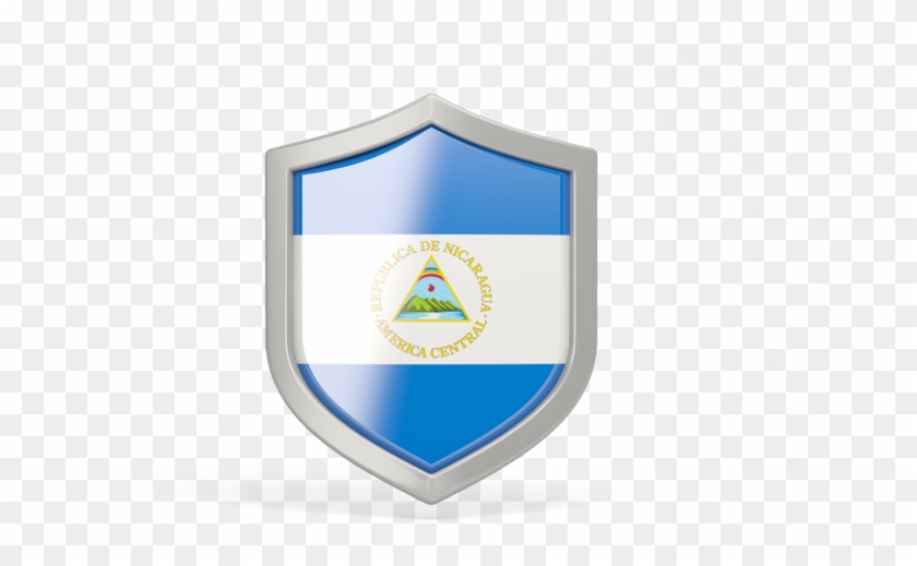 Illustration Of Flag Of Nicaragua - South Africa Flag Shield Clipart