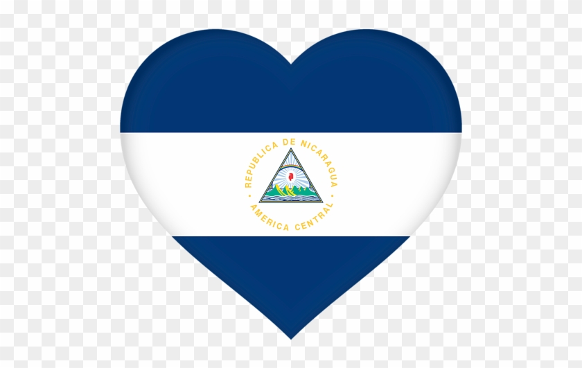 Bleed Area May Not Be Visible - Nicaragua Flag Heart Clipart #5320730