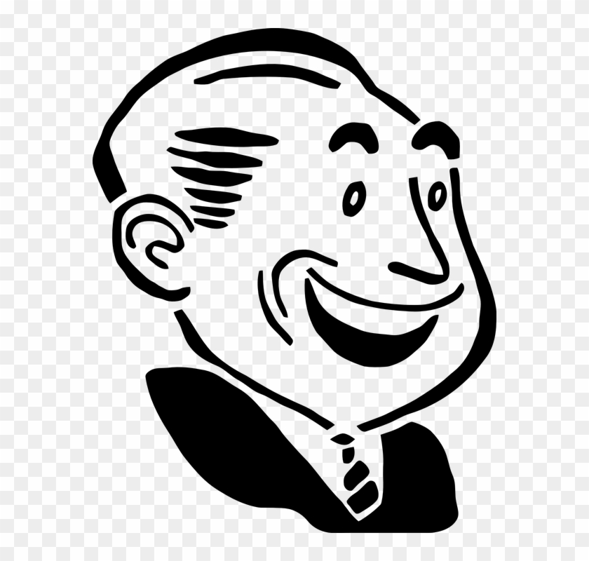Face Male Man Smile Smiling Happy Eyes Nose - Smiling Man Clip Art - Png Download