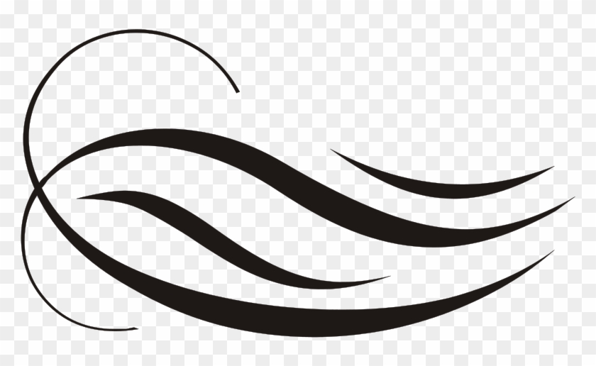 Four Lines Ornament Black Up Left Clipart