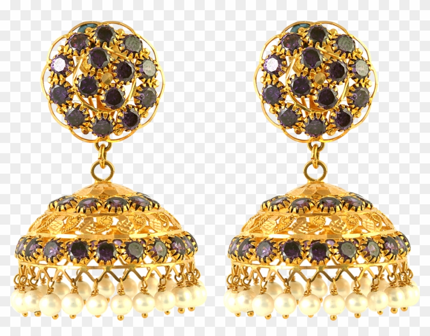 Anjali Jewellers Gold Earrings Clipart