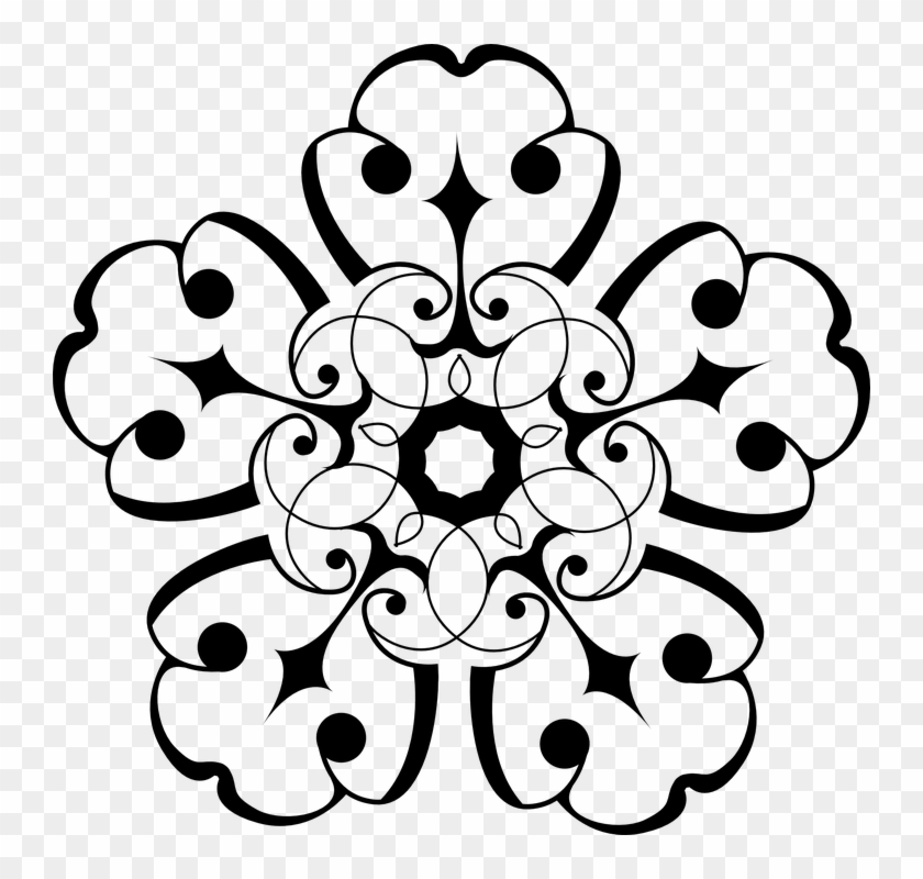 Ornament - Flower Coloring Pages Clipart #5321022