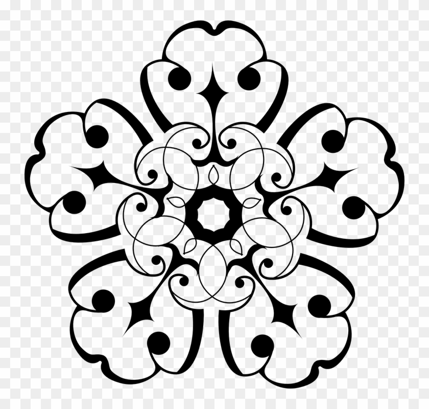 Ornament - Flower Coloring Pages Clipart