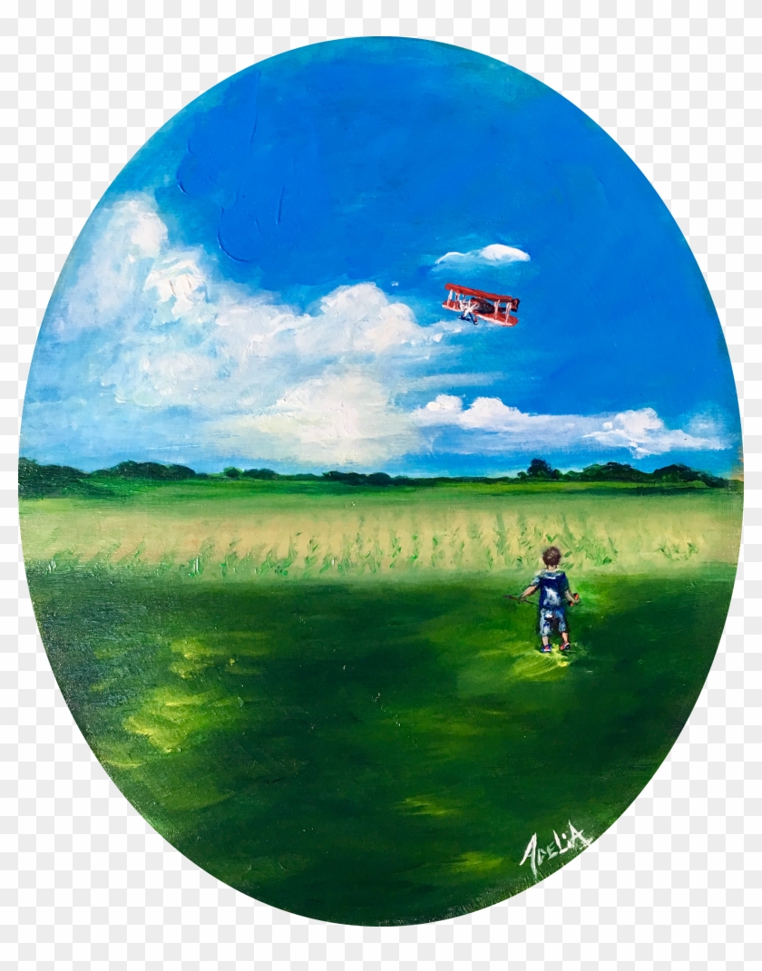 Oil On Wood Slice 1o″ X 12″ - Circle Clipart #5321107