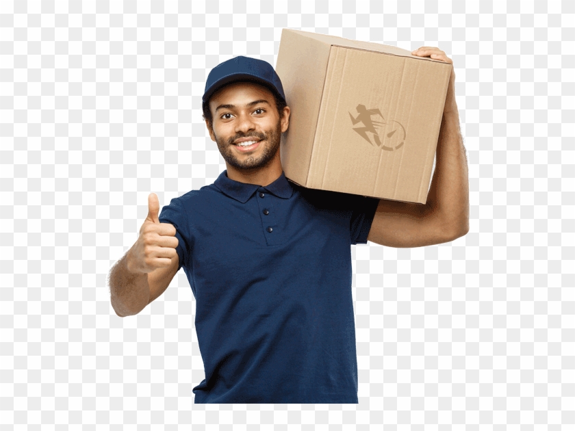 Phone - African American Delivery Man Clipart #5321330