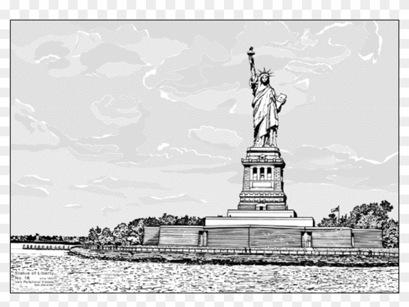 Statue Of Liberty Back Light - Statue Clipart