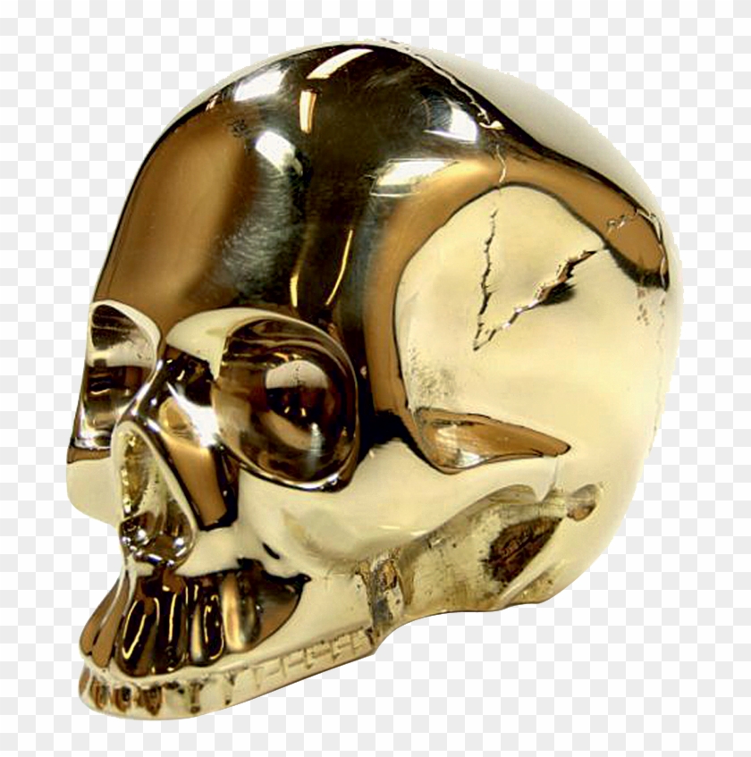 Caveira Ouro 2 - Caveira De Metal Png Clipart