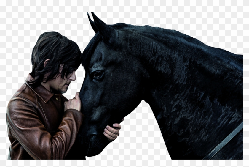 Share This Image - Норман Ридус С Лошадью Clipart