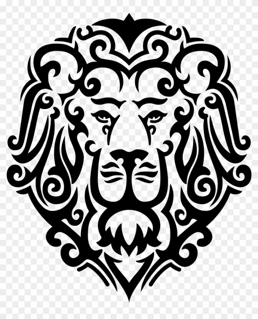Lion Mural Vector - Narnia Lion Black And White Clipart