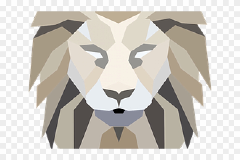 Lion Face Low Poly Clipart #5324915