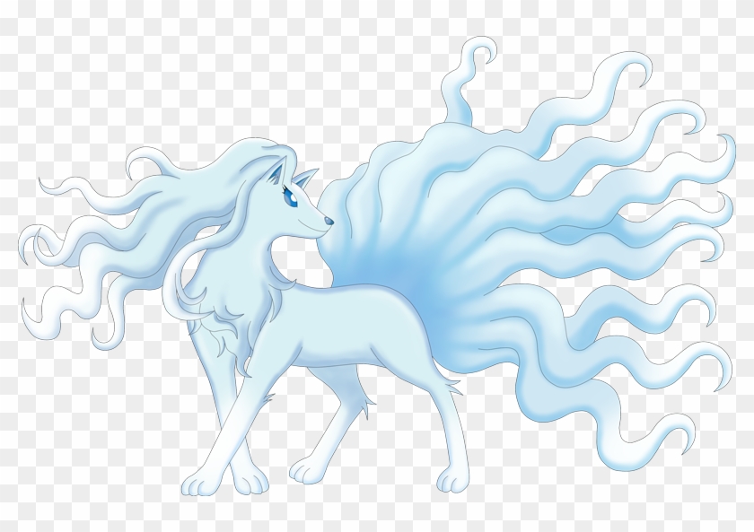 Pokemon Alolan Ninetales Is A Fictional Character Of - Png Alolan Ninetales Clipart