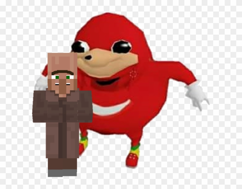 #freetoedit Ugandan Knuckles Meets A Minecraft Villager - U Do Not Know De Wae Clipart