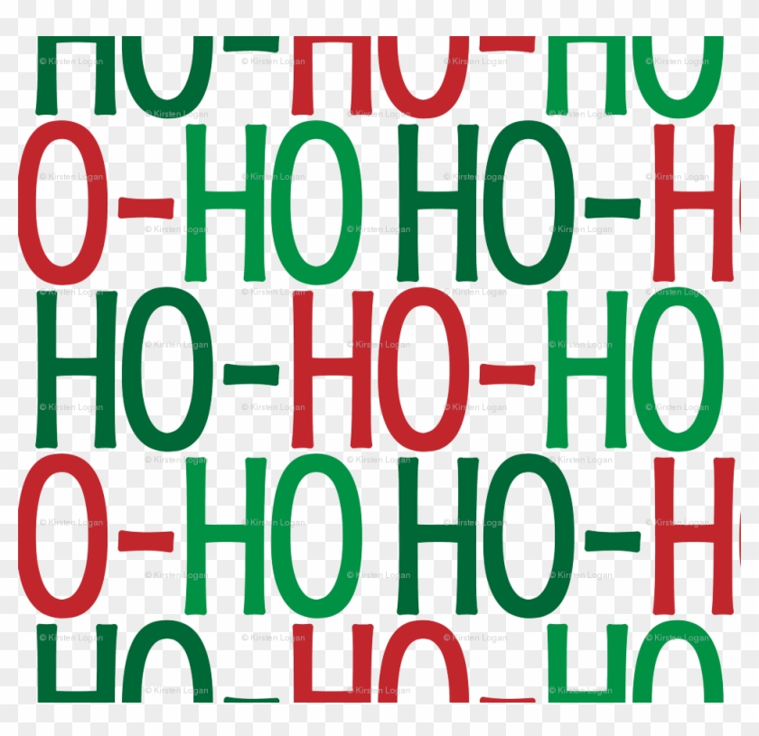 Ho Ho Ho Santa Clause Saint Nick Christmas Pattern - Pattern Clipart