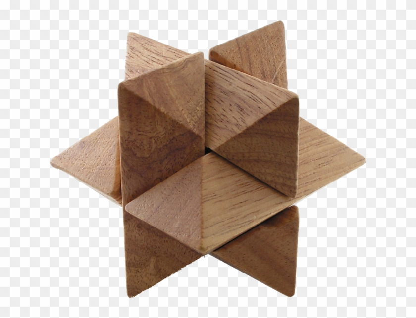 Star - Wood - Star Wooden Puzzle Clipart #5325984