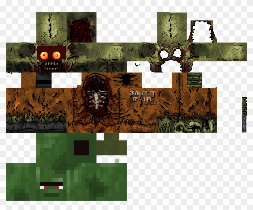 Minecraft Zombie Villager Skin Minecraft Zomb Minecraft - Minecraft Zombie Texture Clipart #5326185