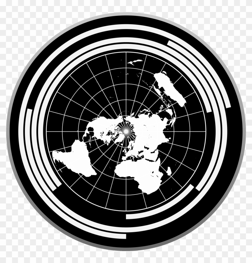 Official Kiosk - Azimuthal Equidistant Map Vector Clipart