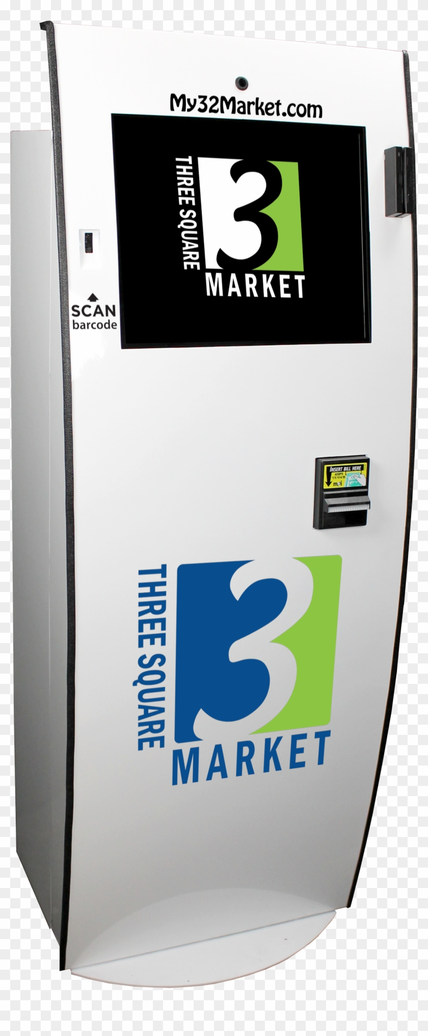 Market Kiosk White2015 - Three Square Market Clipart