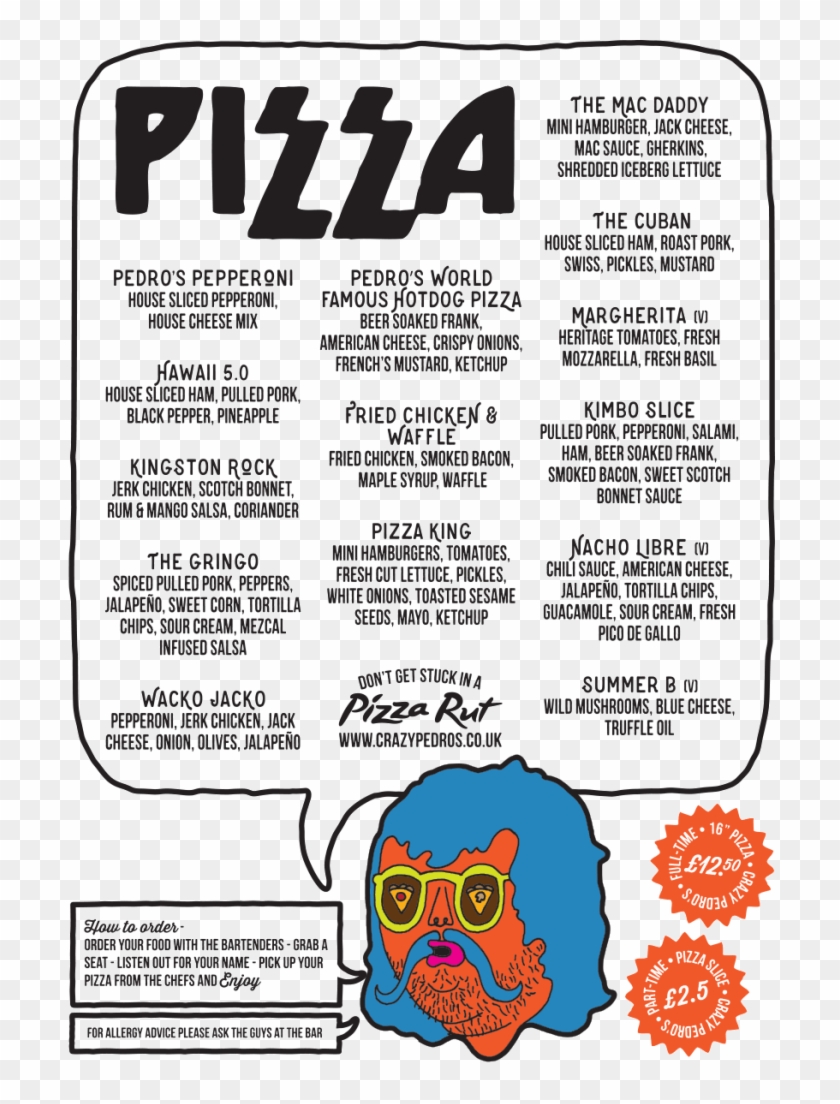 Pizza Menu - Illustration Clipart