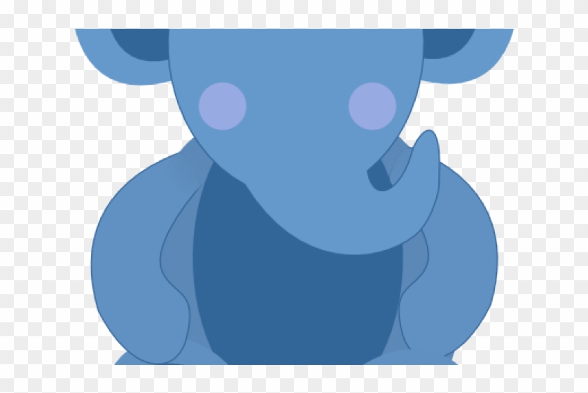 Elefante Bebe Animado Azul Clipart #5327765