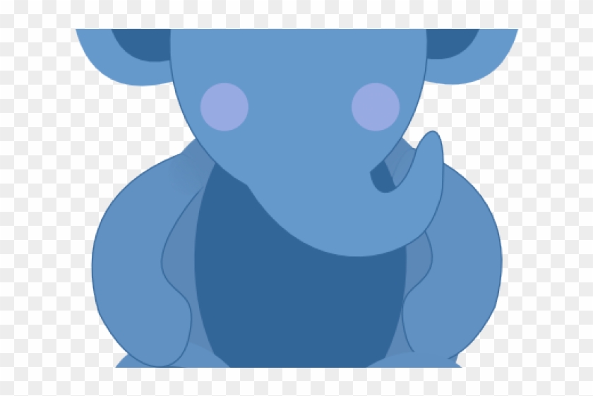 Elefante Bebe Animado Azul Clipart