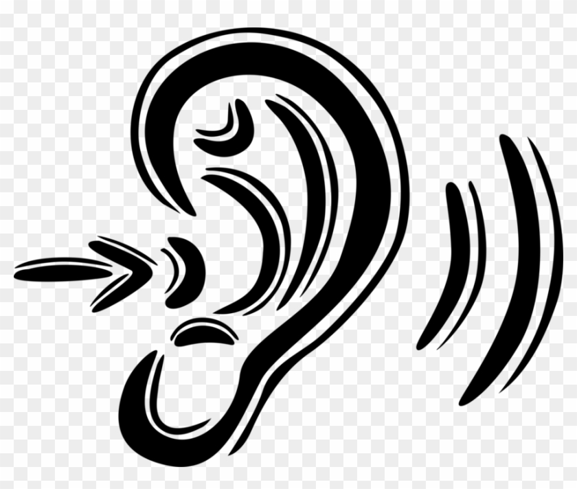 Vector Illustration Of Human Ear For Hearing - Ear Hearing Clipart - Png Download