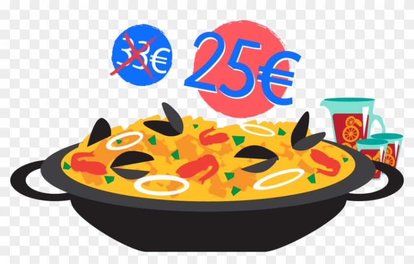 Menu Paella Barcellona - Dish Clipart