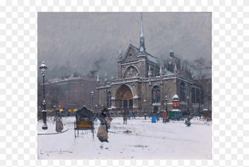 Eugène Galien Laloue - Snow Clipart