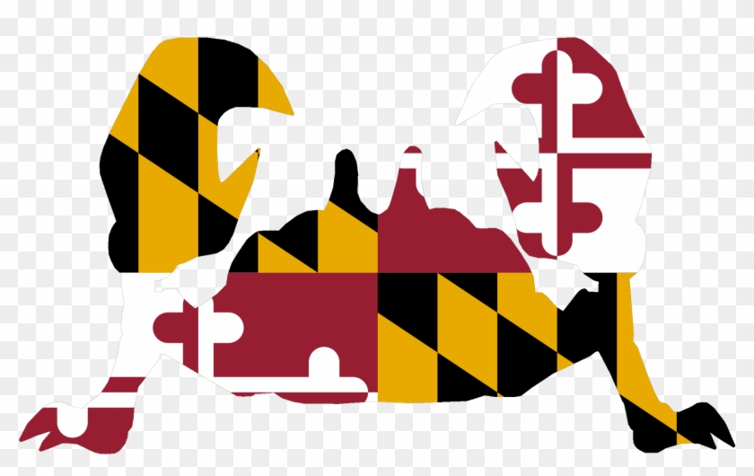 Md Calvert Krabby Flags - Maryland State Flag Clipart #5330068