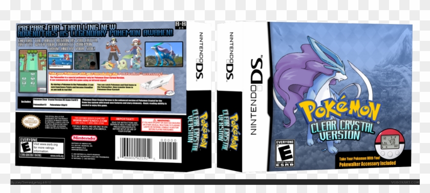 Pokemon Clear Crystal Version Box Cover - Pokemon Crystal Version Ds Clipart #5330096