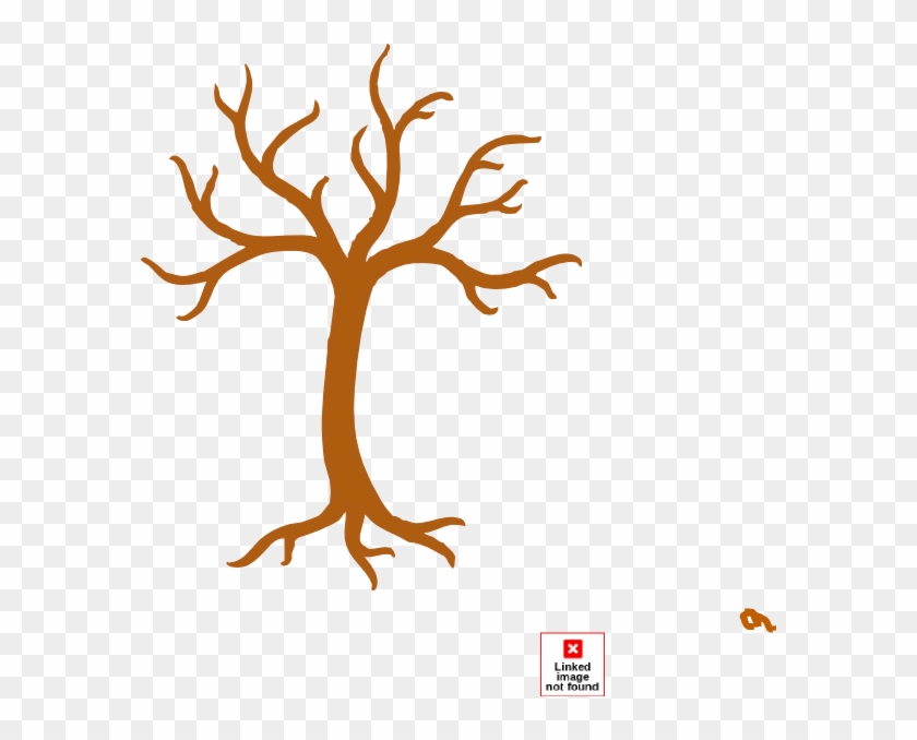 Tree No Leaves Clip Art At Clker - Trees Without Leaves And Roots - Png Download #5331776