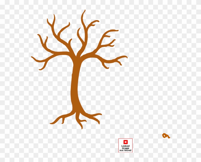 Tree No Leaves Clip Art At Clker - Trees Without Leaves And Roots - Png Download