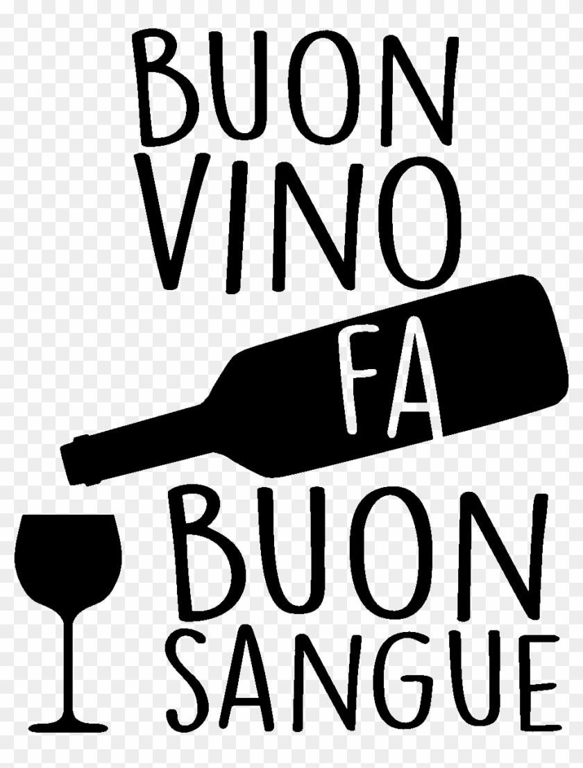Sticker Buon Vino Fa Buon Sangue Ambiance Sticker Ros - Wine Glass Clipart #5331976