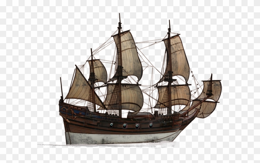 Caravel Clipart Transparent Background - Old Sailing Ship Png #5334414