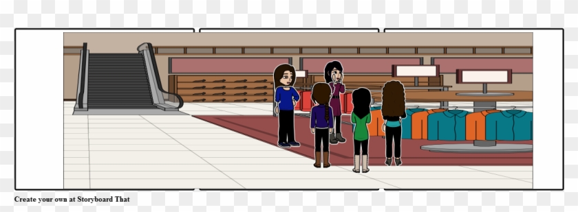 De Compras - Cartoon Clipart