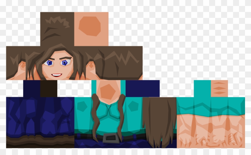 Realistic Minecraft Skins Girls - Steve Minecraft Skin Hd Clipart