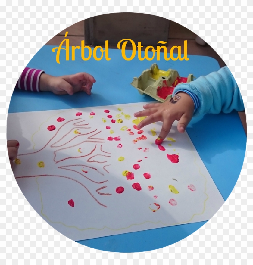 Se Trabaja Los Colores Del Otoño A Través De La Pintura - Circle Clipart