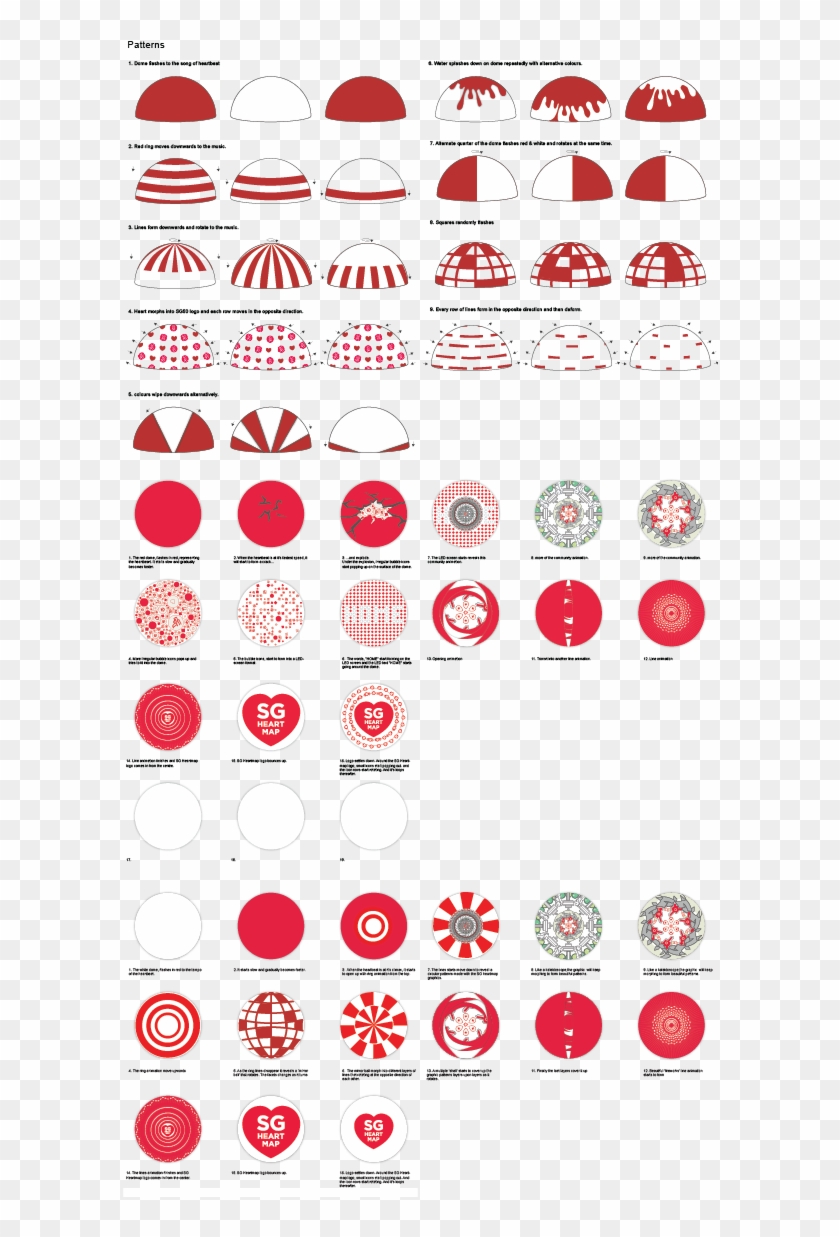 Sg Heart Map Dome Projection - Circle Clipart